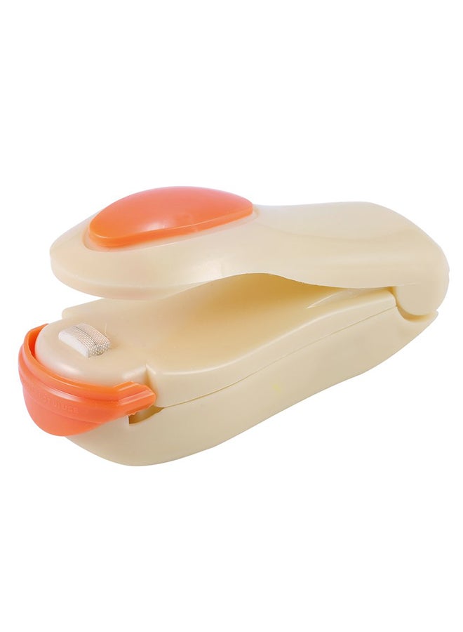 Mini Portable Plastic Bag Sealer Orange 10x5x4cm - Image 1