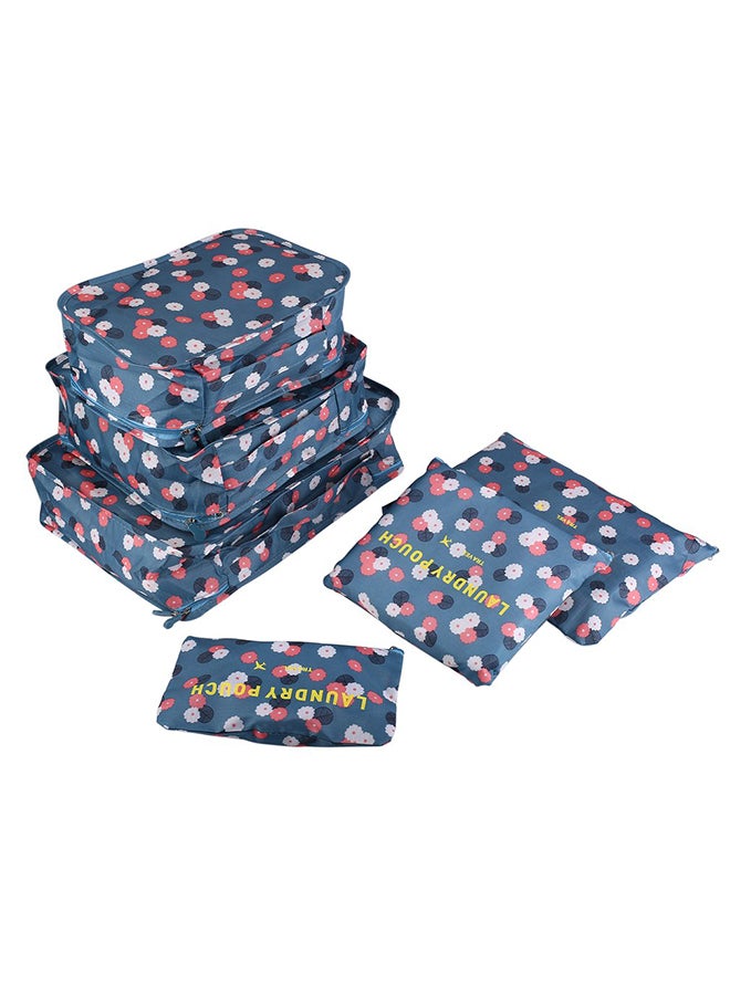 6-Piece Travel Storage Bag Set Blue  - Image 1