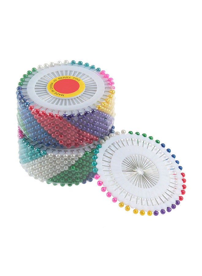 480-Piece Round-Head Faux Pearl Decorating Pin Dressmaking Pin Multicolour 80 x 32mm - Image 1
