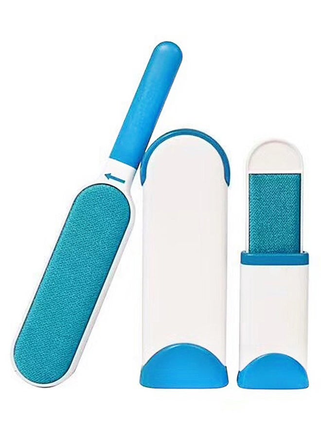 3-Piece Pet Fur Remover Blue/White - Image 1