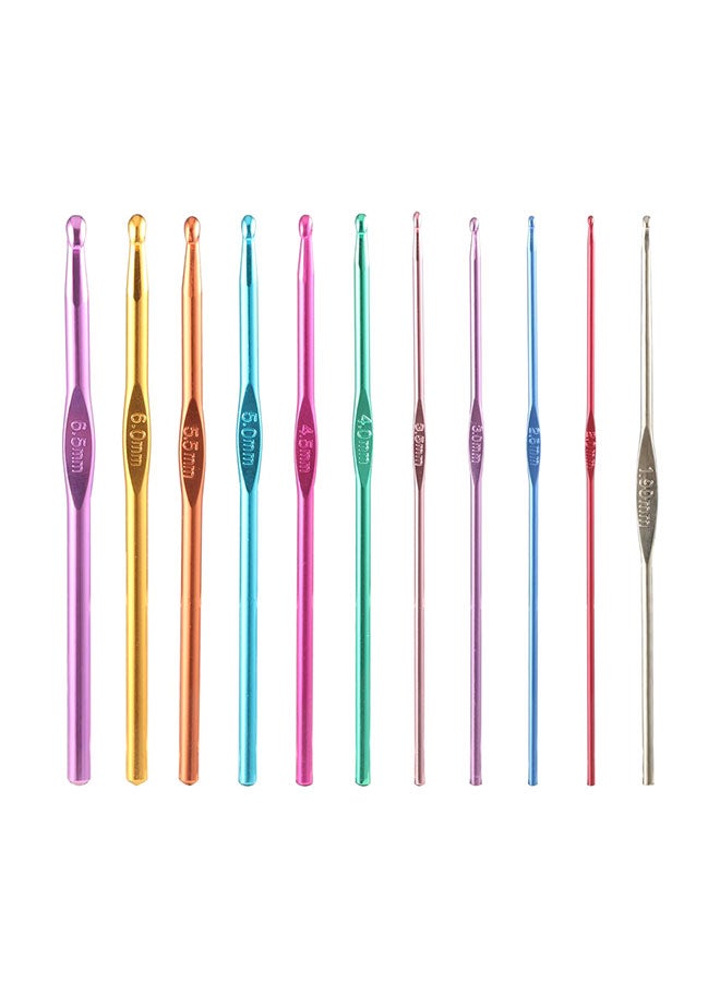 22-Piece Crochet Hook Knitting Needle Set Multicolour - Image 1