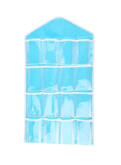 16 Pockets Hanging Storage Organizer Blue