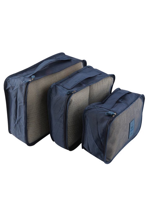 6-Piece Waterproof Clothes Storage Bag Dark Blue