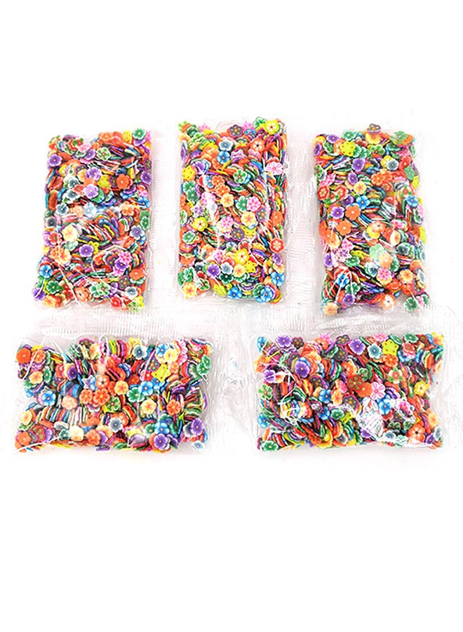 طقم شرائح فاكهة وشرائح سلايم للتزيين ومكون من 1000 قطعة ويمكنك صنعها بنفسك متعدد الألوان - Image 1