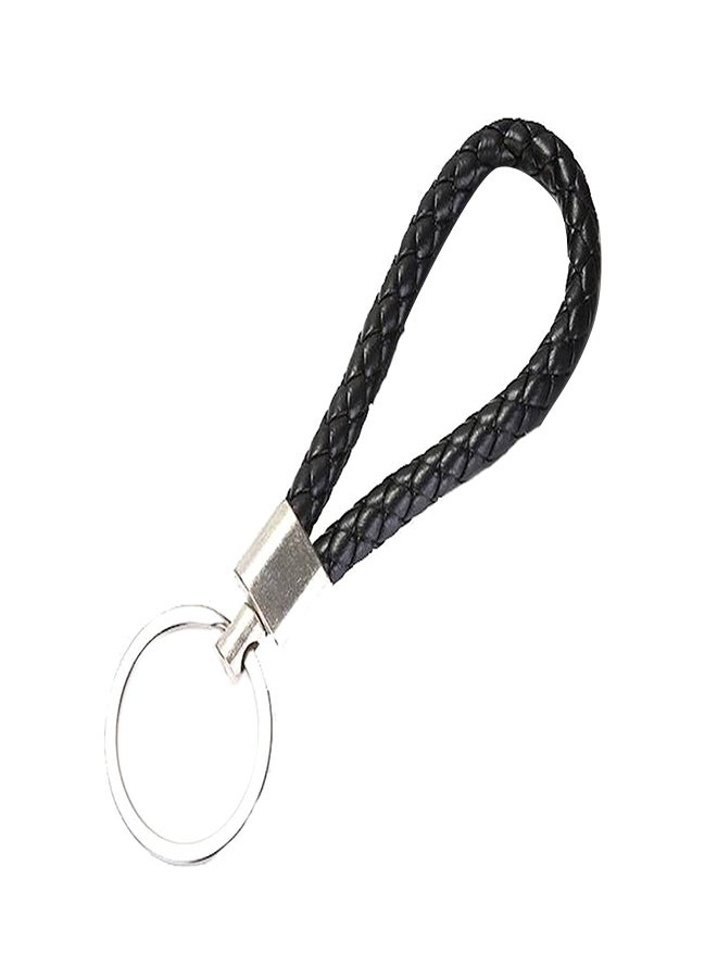 Generic Pendant Keychain Ring Black/Silver 