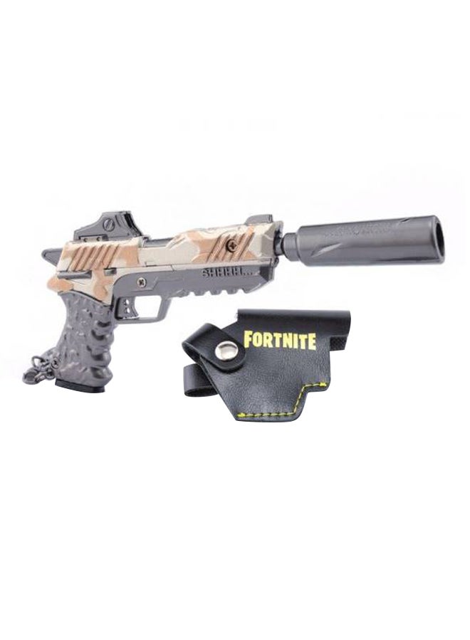 Exquisite Fortnite Mini Silencer Pistol Toy Keychain Black/Beige - Image 1