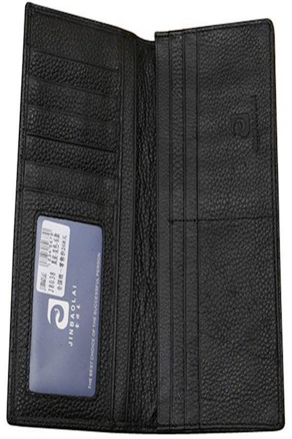 JINBAOLAI Alligator Leather Wallet Black - Image 4