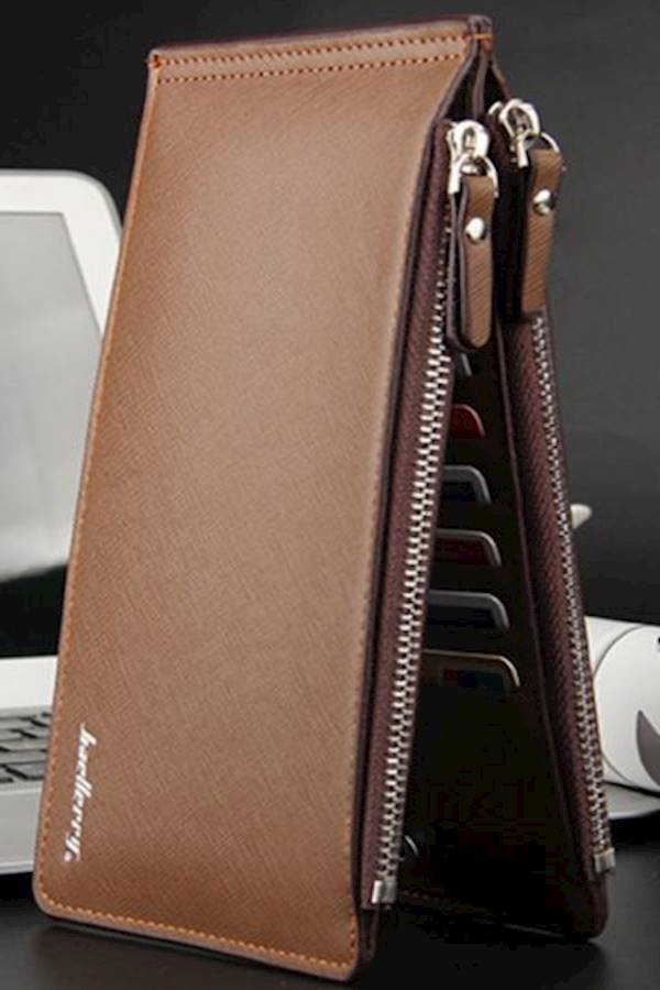 baellerry Zippered Card Holding Wallet Brown - Image 5