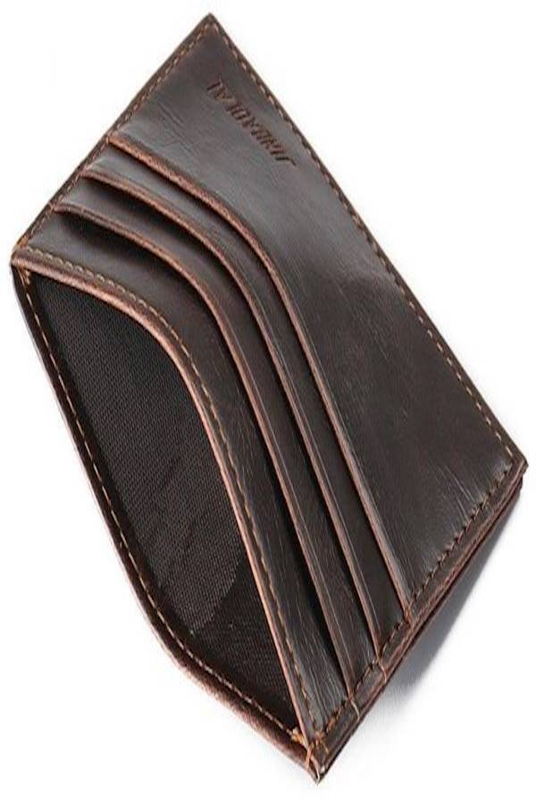 PU Leather Card Case Brown  - Image 2