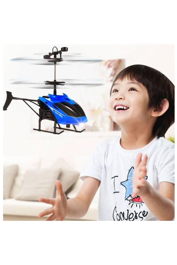 Flying Mini Rc Infraed Induction Helicopter Aircraft Flashing Light Toys For Kid - Image 3