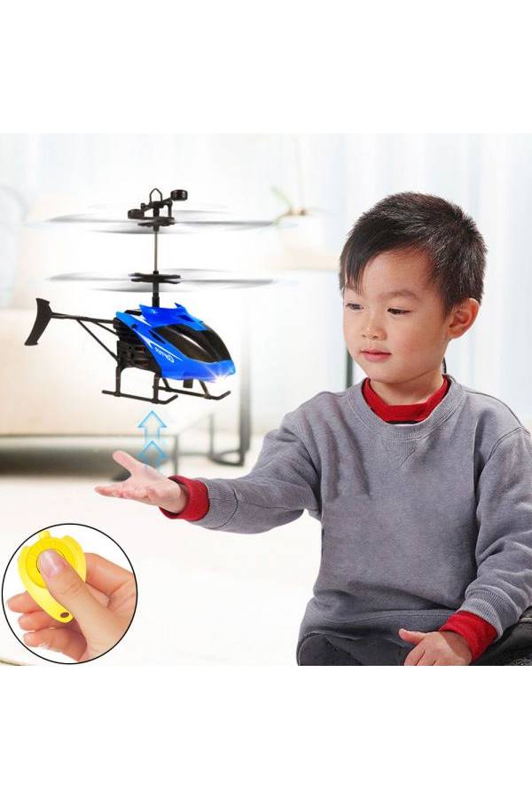 Flying Mini Rc Infraed Induction Helicopter Aircraft Flashing Light Toys For Kid - Image 2