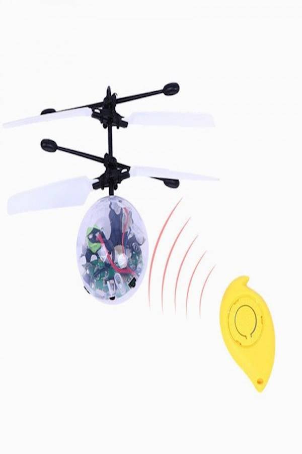 Mini Children Flying Crystal Ball Led Flashing Stage Light Aircraft Helicopter - Image 5