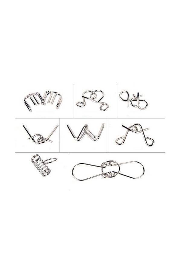8-Piece Metal Wire Puzzle Toy Set - Image 2