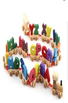 Generic Wooden Alphabet A-Z Train Toy 
