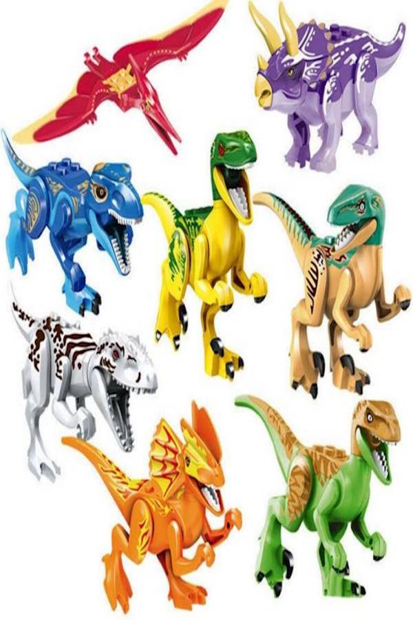 8-Piece Mini Dinosaur Model - Image 1