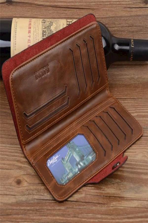 BAILINI - PU Leather Wallet Brown - Image 1