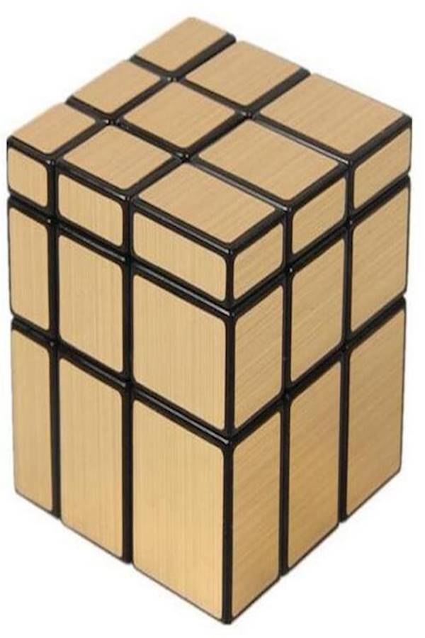 مكعب ألغاز روبيك سحري من أجزاء عاكسة لون ذهبي 3 × 3 - طراز M219 - Image 1
