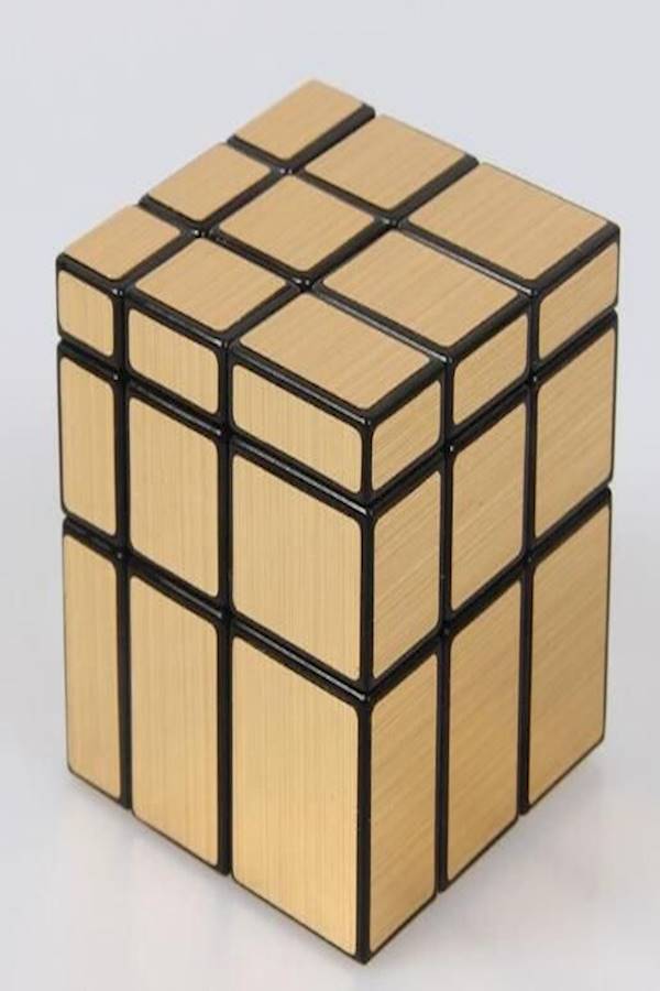 مكعب ألغاز روبيك سحري من أجزاء عاكسة لون ذهبي 3 × 3 - طراز M219 - Image 2