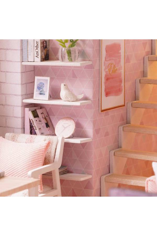 Wooden House Room Toy And Furniture With LED Lights  - Image 5
