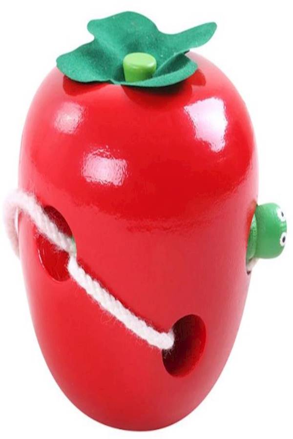 Worm Eat Apple Threading Educational Toy - Image 1