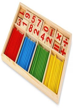 Generic 76-Piece Montessori Wooden Math Game Sticks Toy  - Image 2