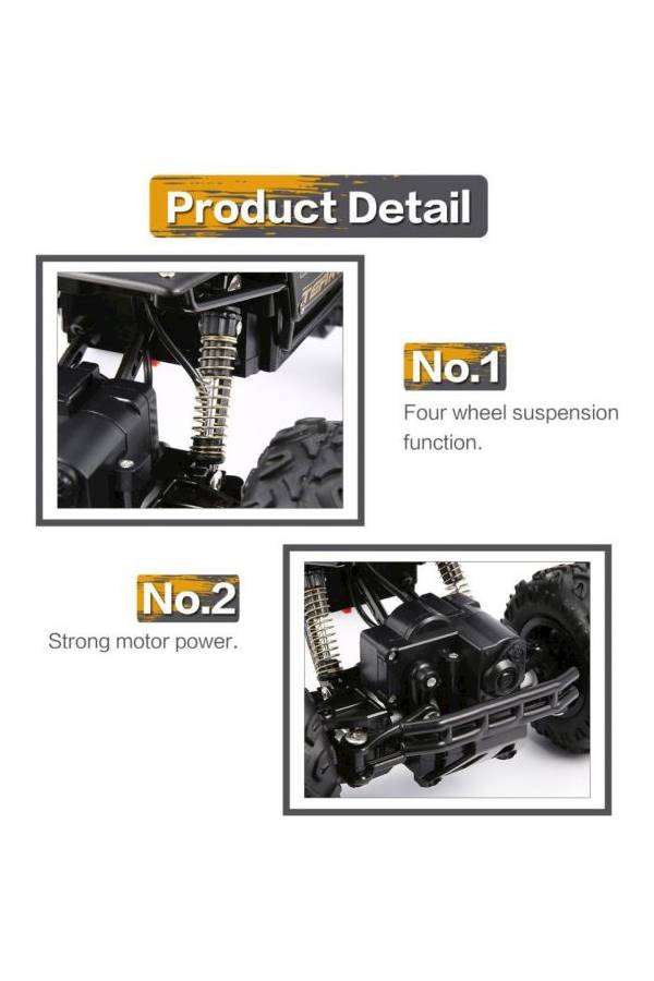 Rc Car Rock Crawlers Driving Car Double Motors Drive Bigfoot Remote Control Car Model Off - Image 5