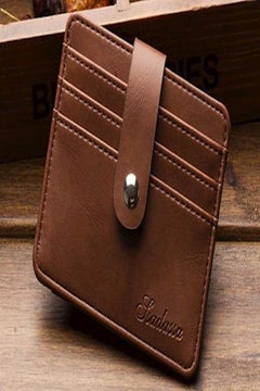 Generic Leather Card Holder Wallet Brown  - Image 3