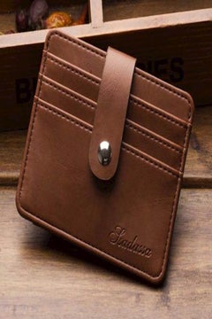 Generic Leather Card Holder Wallet Brown  - Image 4