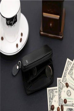 JINBAOLAI Leather Card Holder Wallet Black  - Image 5