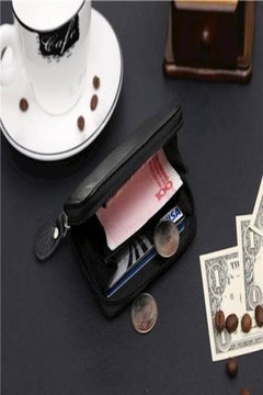 JINBAOLAI Leather Card Holder Wallet Black  - Image 4