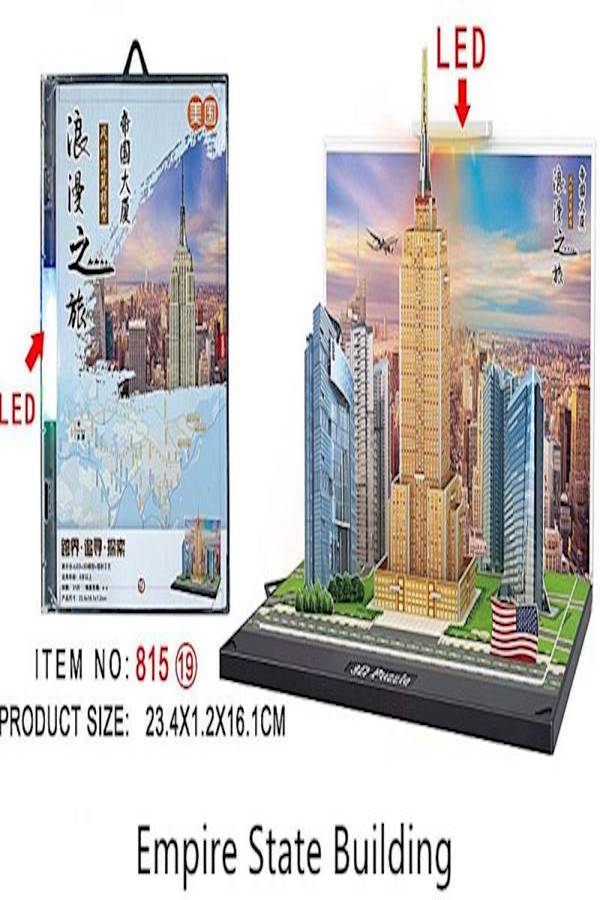 لعبة تركيب الصور المقطعة ثلاثية الأبعاد بتصميم مبنى إمباير ستيت في نيويورك. - Image 3
