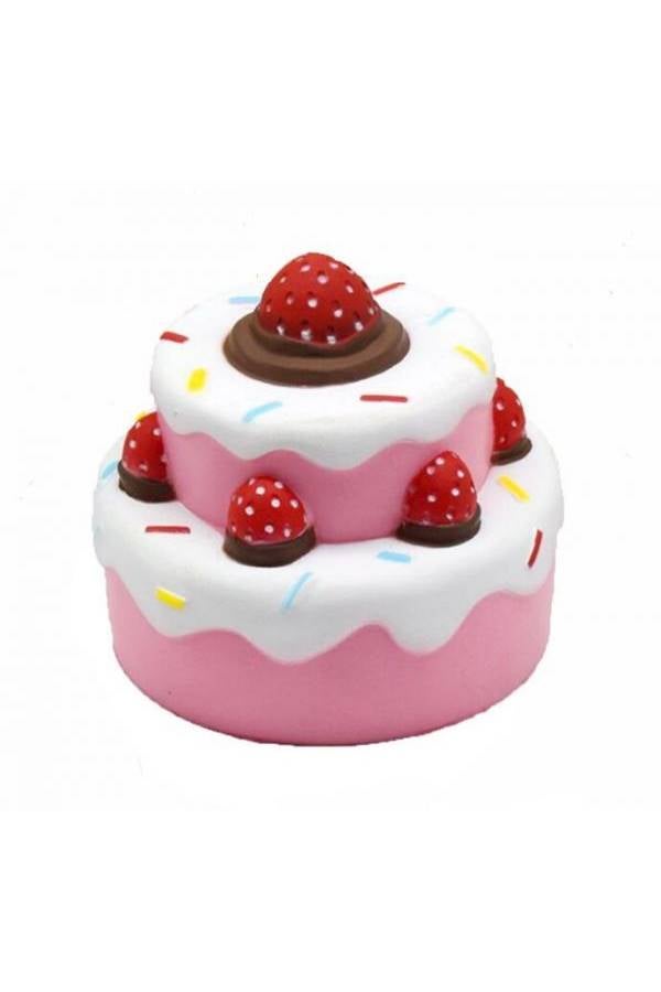 null - Jumbo Squishy Soft Slow Rising Stretchy Squeeze Kawaii Strawberry Three Layer Cake Pressure Reliever Child Kid Toy - Image 1