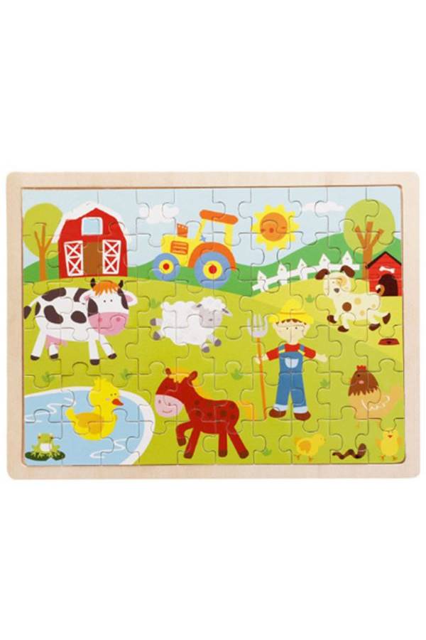 60 قطعة من بازل تركيب الصور المقطعة الخشبي - Image 1