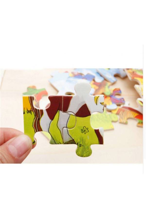 60 قطعة من بازل تركيب الصور المقطعة الخشبي - Image 2