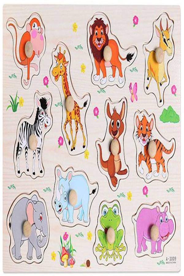 Wooden Educational Puzzle Wild Animals 