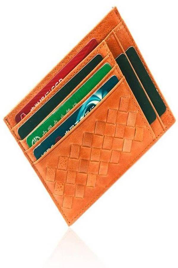 Leather Card Holder Brown  - Image 2
