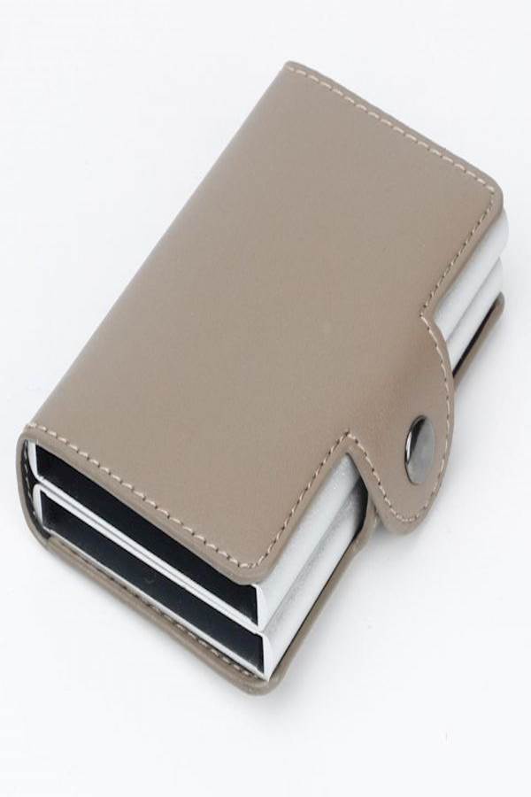 Leather Card And ID Case Grey - Image 3