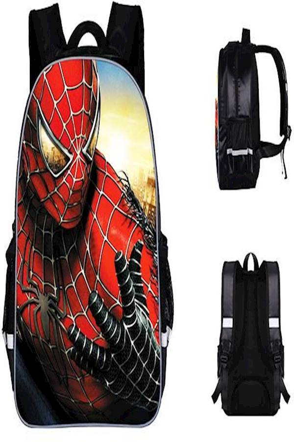 Spiderman Printed Backpack Red/Black  - Image 2