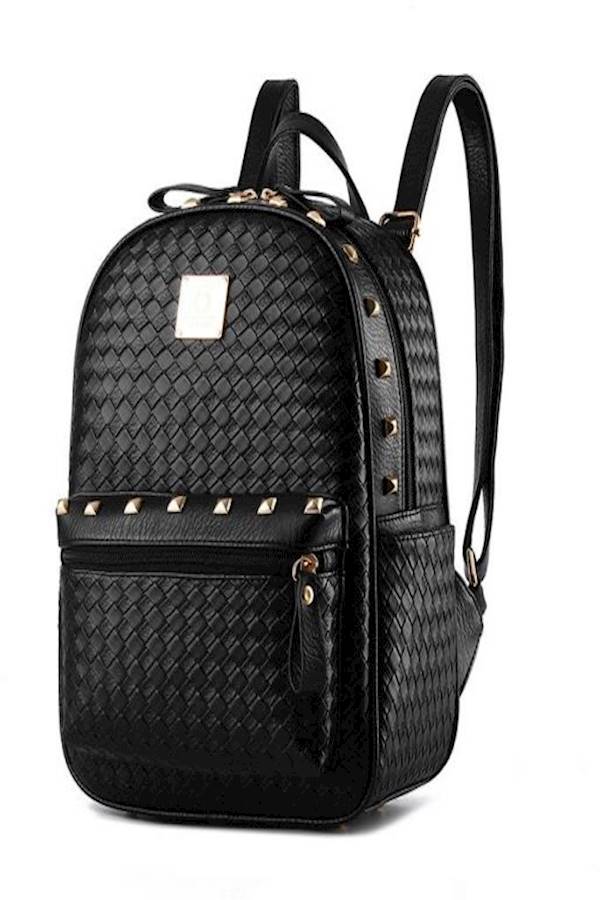 Braided Casual Backpack Black/Gold  - Image 2