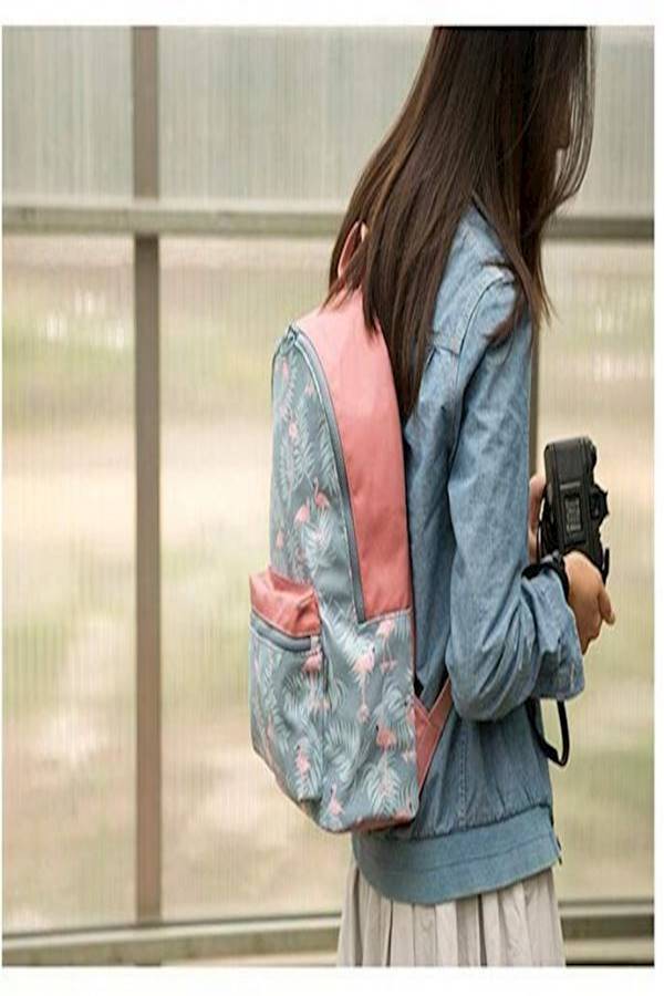 Printed Backpack Blue/Pink  - Image 5