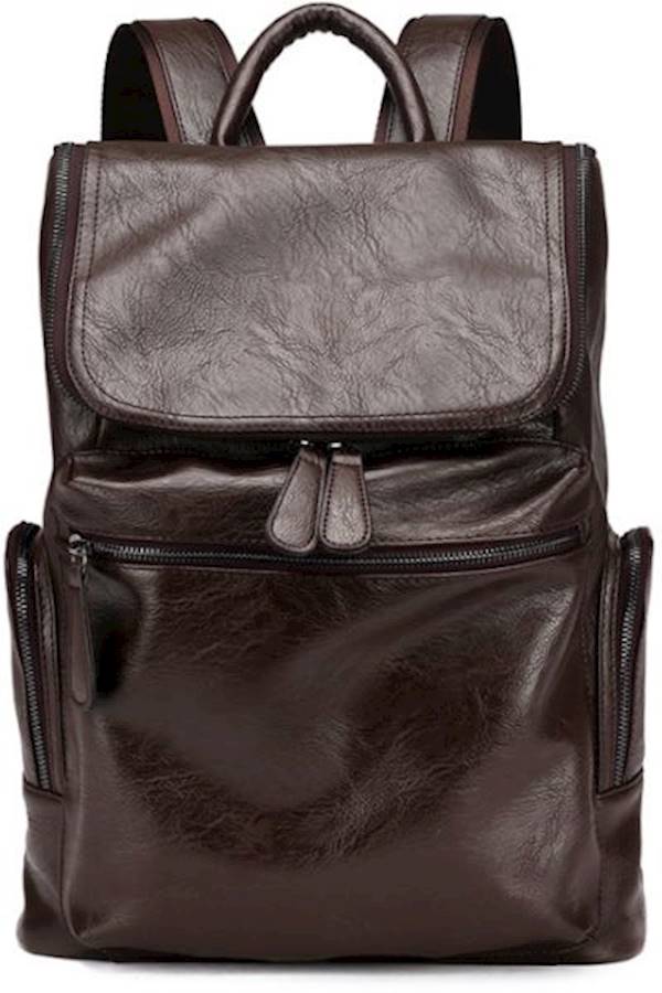 Adjustable Polyester Shoulder Strap Men'S Backpack 30 X12X41Cm Brown - Image 2