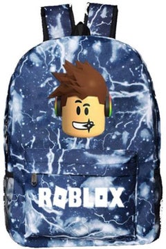 ROBLOX Cartoon Printed Backpack Blue/Brown/Beige  - Image 2
