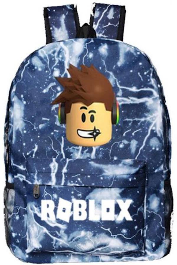 ROBLOX Cartoon Printed Backpack Blue/Brown/Beige - Image 2