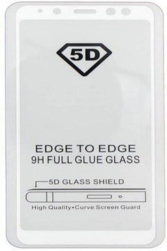 5D Screen Protector For Samsung A8 - White