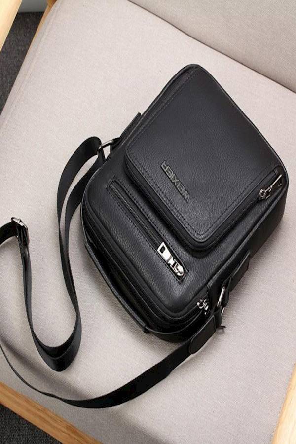 WEIXIER PU Leather Shoulder Bag Black  - Image 2