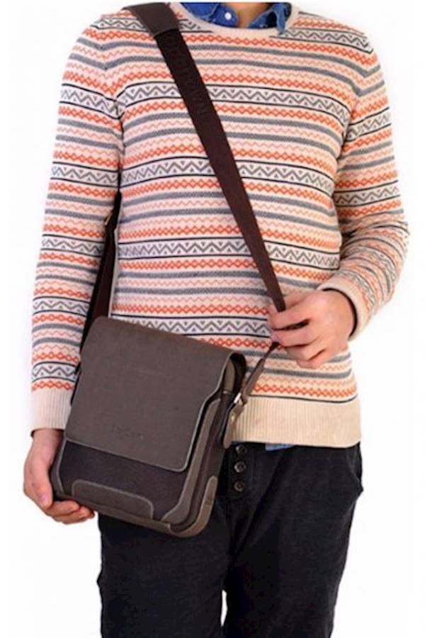 VIDENG POLO Faux Leather Messenger Bag Brown  - Image 3