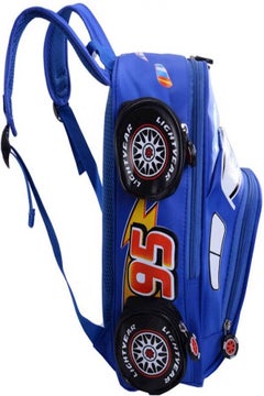 Generic Cars 3 Printed Backpack Blue/Red/White  - Image 2