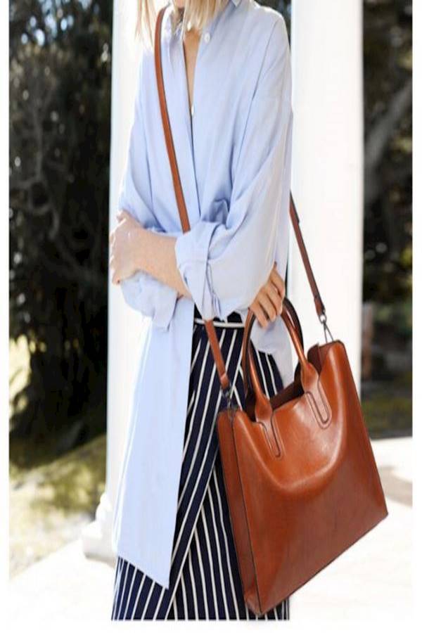 Leather Handbag Brown  - Image 4