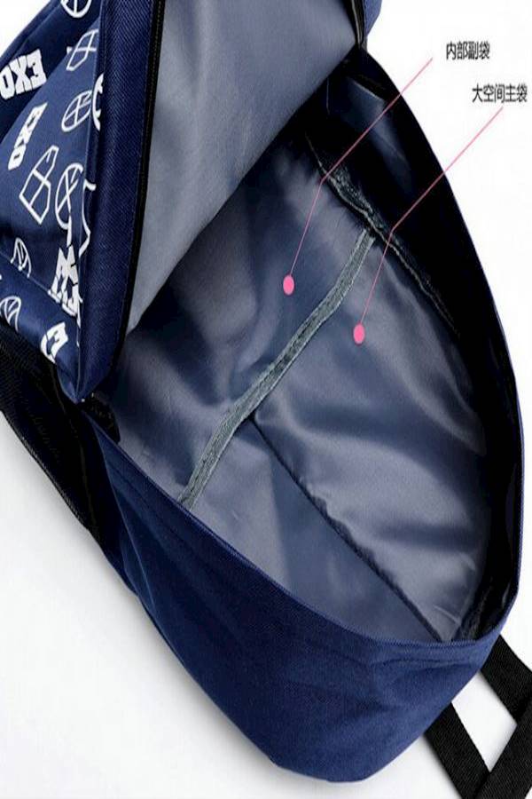 Printed Backpack Blue/White - Image 2