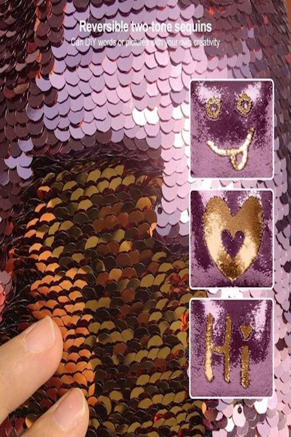 حقيبة ظهر برباط سحب وترتر وطبعة حورية البحر متعددة الألوان - Image 3